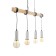 Drog chandelier 4he27 40w Black/Beloma Gold 80x7x15-200cm
