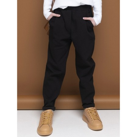 Pants for girls, height 134 cm, black color