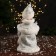 Snow Maiden "Fluffy fur coat with a bow and a flashlight" moves, 30x14 cm, white