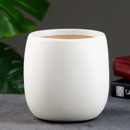 Pot "Mr. Twix" 15x15x15cm, white-3
