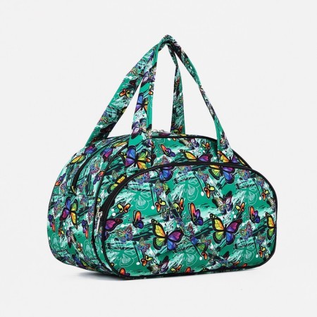Road bag with lightning, external pocket, green color