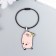Trick Metal on the cable "Dancing pig with a flower" Emal 9.7 cm