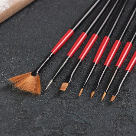 A set of confectionery brushes for decorating the Dilan "Rubin", 7 pcs-1