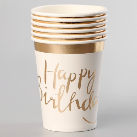 Paper glasses "Happy birthday", 6 pcs.-1