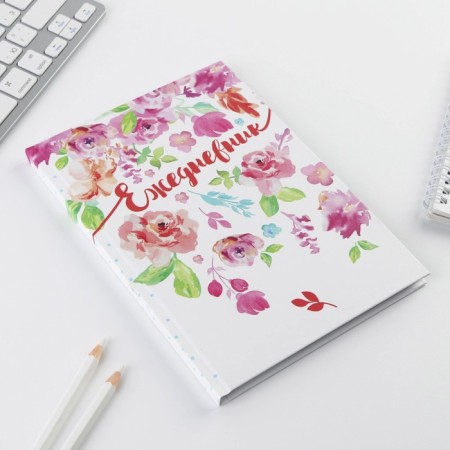 Diary in the solid cover "Water Flowers", A5, 80 sheets-1