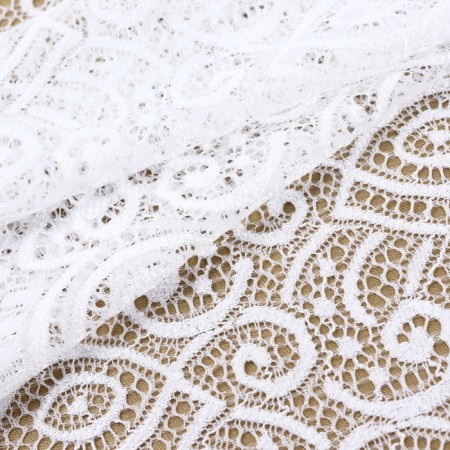 Lace elastic fabric, 180 mm × 2.7 ± 0.5 m, fluid-white color-2
