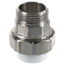 Муфта разъемная "ПОЛИТЭК", полипропиленовая, 20 мм x 3/4", наружная резьба