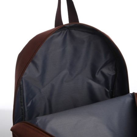 School textile school with lacing Fearless, 38x29x11 cm, brown-6
