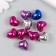 Busina for creativity plastic "Heart glossy metallic" mix 1.3x1.5x1.1 cm