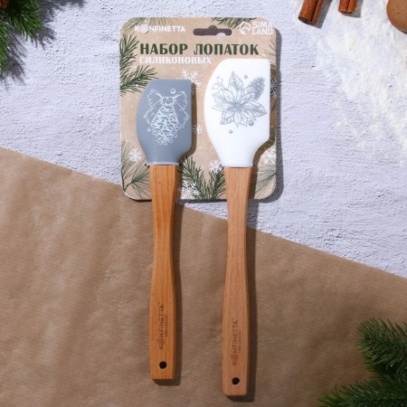 A set of silicone blades "New Year's mood", 2 pcs in a set (26x5 cm, 23.3x4.3 cm)-1