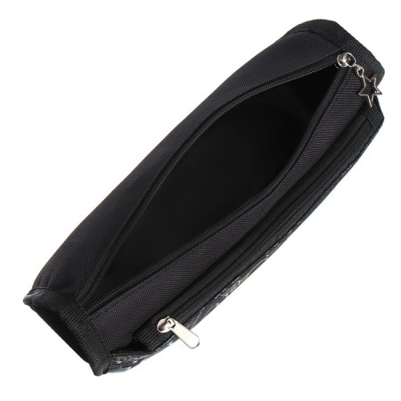 Penal soft 2 compartments, 80 x 210 x 65 mm, voluminous, calligrata, black-5