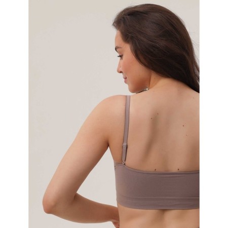 Top female supporting on thin straps Mirey Top Shaper Spalla Stretta, size 50, color chocolate-1
