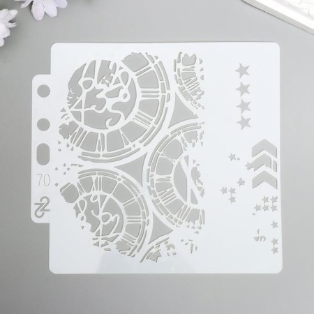 Plastic stencil "Dials" 13x14 cm