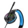 Hoco W104 headphones, gaming, invoices, microphone, USB + 3.5 mm, 2 m, black and blue