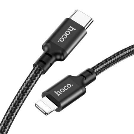 Hoco X14, Type -C cable - Lightning, 3.0 A, 3 m, fast charging, nylon braid, black-2