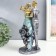 Polystone souvenir "Lovers - hugs" silver -turquoise 13.5x12x30.5 cm
