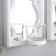 Climber Plastic, glass for 1 candle "Mirror patterns" set 2 pcs D-4 cm white 8x13x40 cm 906886