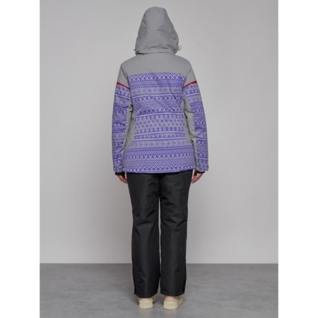 Ski jacket female winter, size 42, purple color-7