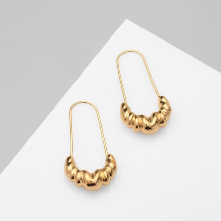 Earrings Metal "Pins" bunches, color gold