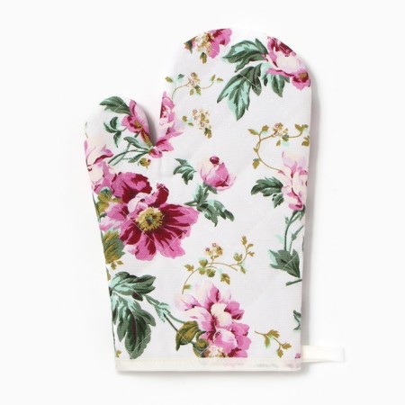 Mittens-output of the share flowers, pink color, 26*16cm, 100%HL