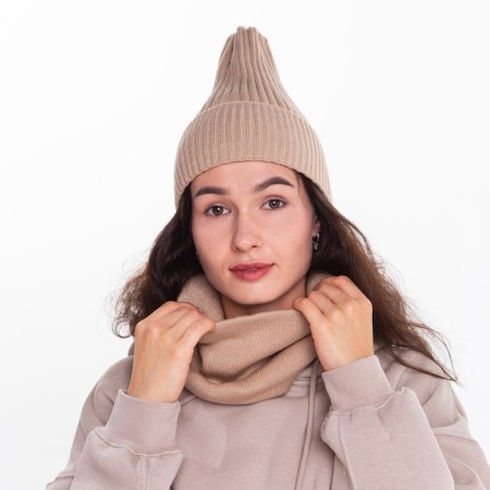 COMPLEMENT WINDER (hat/snood), cocoa color, size 56-58-1