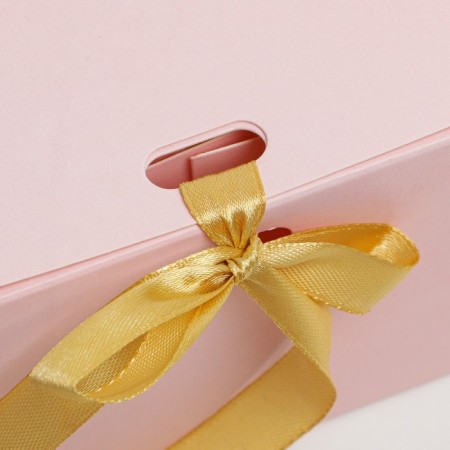 Happy New Year folding box, embossing, pink, 16.5 x 12.5 x 5 cm, New Year-3
