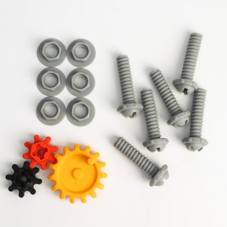 Set of builder "Suitcase" in a bag with game tools, transformers-4