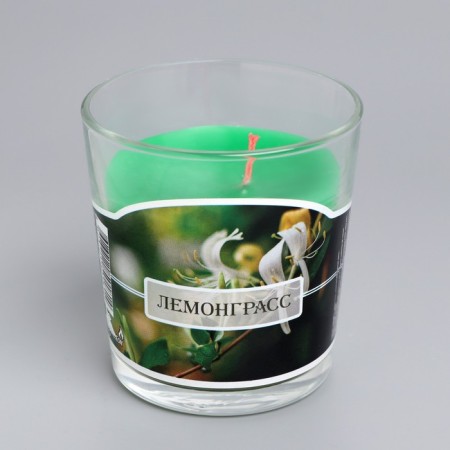 Candle in a glass aromatic "Lemongrass"-1