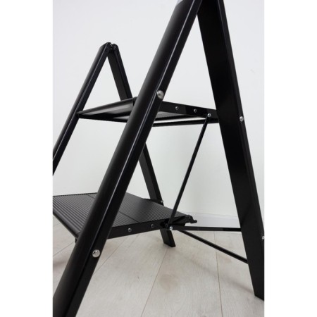 Leonardo ladder, 2 steps, black-5