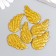 Decor for creativity plastic "Brilliant wings" gold 2.2x3.3 cm