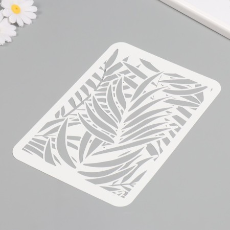 Plastic stencil "palm leaves", 16x24 cm-1