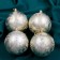 Set of balls plastic D-8 cm, 4 pcs "fog" gold