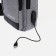 Male sling bag from textiles, with USB, gray color