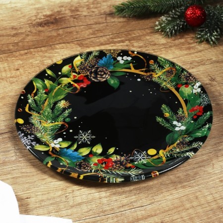 Glass of glass New Year's expensive attention "Winter Stories", 20 cm-2