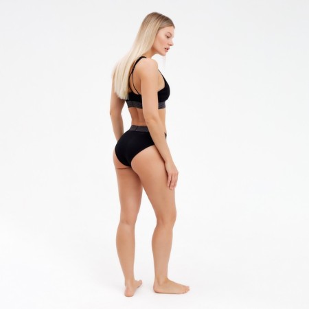 Female set (top with thin straps, panties), black mix, size 44-46-11