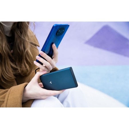 External Acceptyle Lava 10D battery, 10,000 mAh, 2 USB, 2 A, display, blue-3