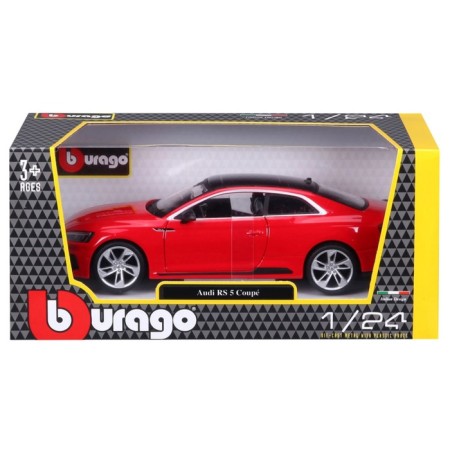 BBURAGO AUDI RS 5 Coupe, Die-Cast, 1:24, opening doors, red red-10