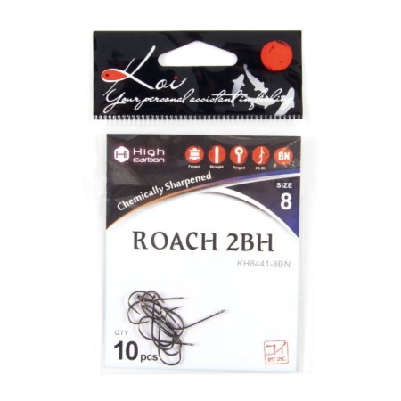 KOI hook "Roach 2BH", size 8 int, color BN 10 pcs.-3