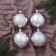Set of balls plastic D-8 cm, 4 pcs "Emily droplets" silver