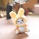 Soft toy "Kitik", in a costume bunny, on a key fob, 11 cm, color mix