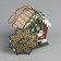 Christmas tree toy "Hut of Santa", from batteries, glow warm white