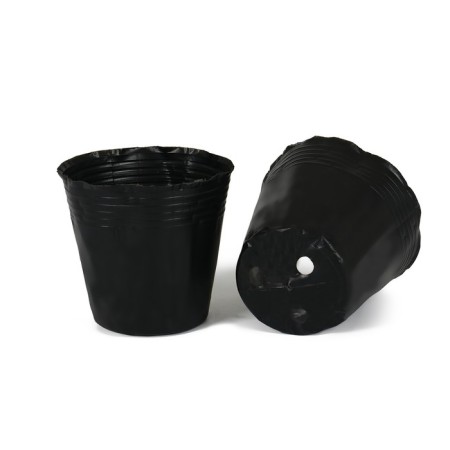 Polyethylene pots for seedlings, 600 ml, 12.5 × 12.5 × 10.5 cm, thickness 50 μm, black, Greengo-1