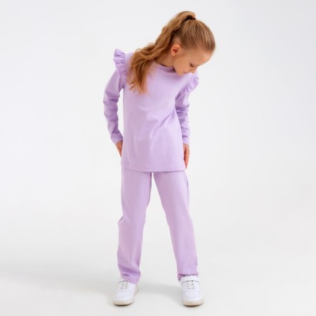 Children's set (jumper, trousers) minku: casual collection color Lilac, height 104-3