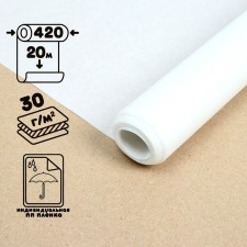 Tracing paper is drawing under a pencil, width 420 mm, in a roll 20 meters, 30 g/m2, self -adhesive label, (pp film)