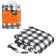 Plaid with heated car 12V, 45W (140x110 cm), fleece, black and white ADHC020