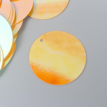 Sequins "circle" orange set 30 g d = 3 cm