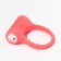 The erection ring of the oka-hoods, with vibration and clitoral stimulation, silicone, d = 3.2 cm, red 761