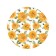 Pareo and beach rug "sunflower and bumblebee", d = 150 cm