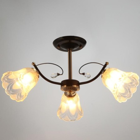 Economic chandelier flowering 3x40W E27, black 60x60x21 cm-1