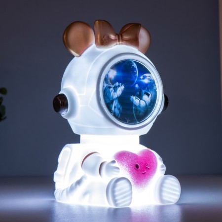 Night-wound Mishka Bear Cosmonaut Led usb white 12x12x16.5 cm-9